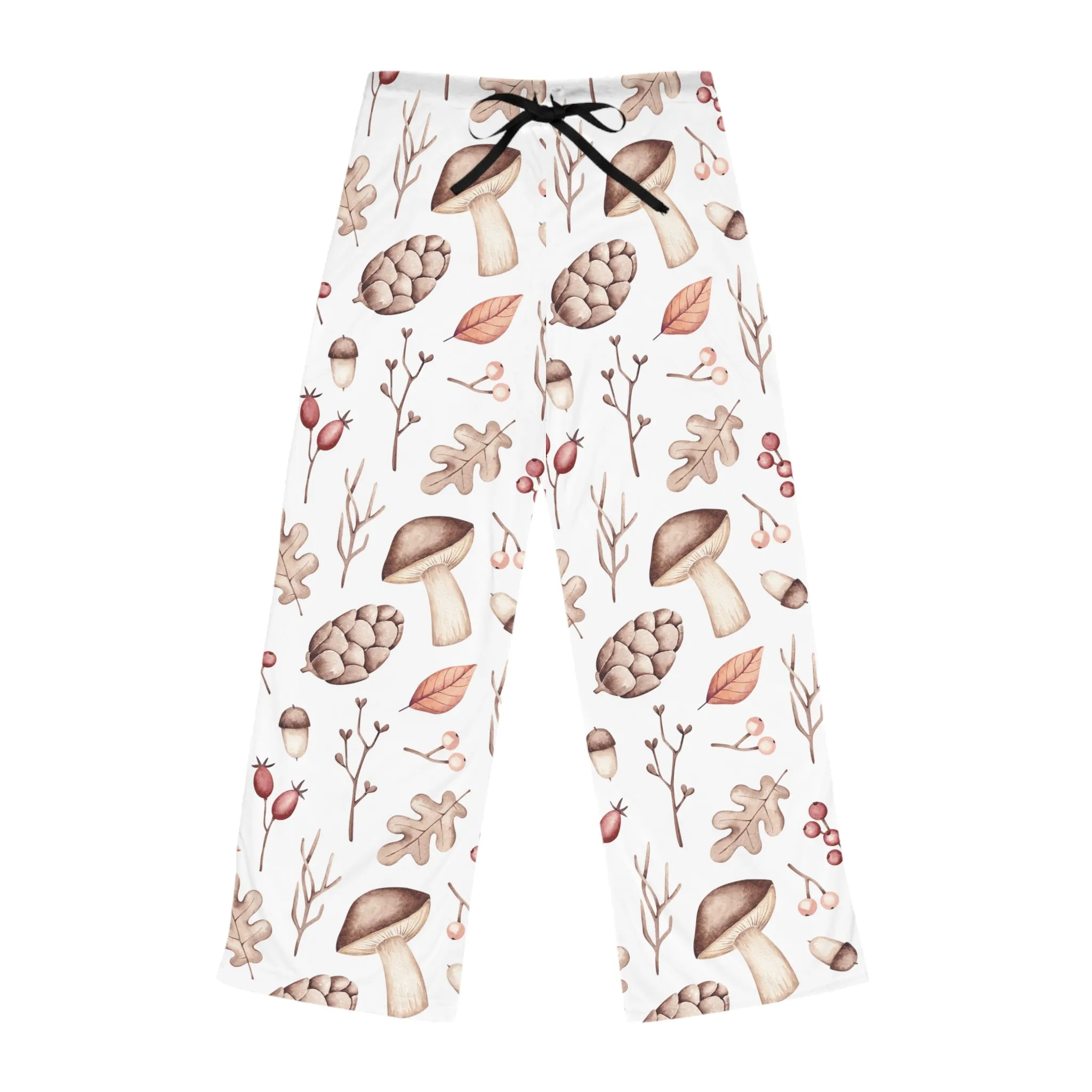 Women's Pyjama Pants, Mushrooms and Acorns, Sleepwear Bottoms