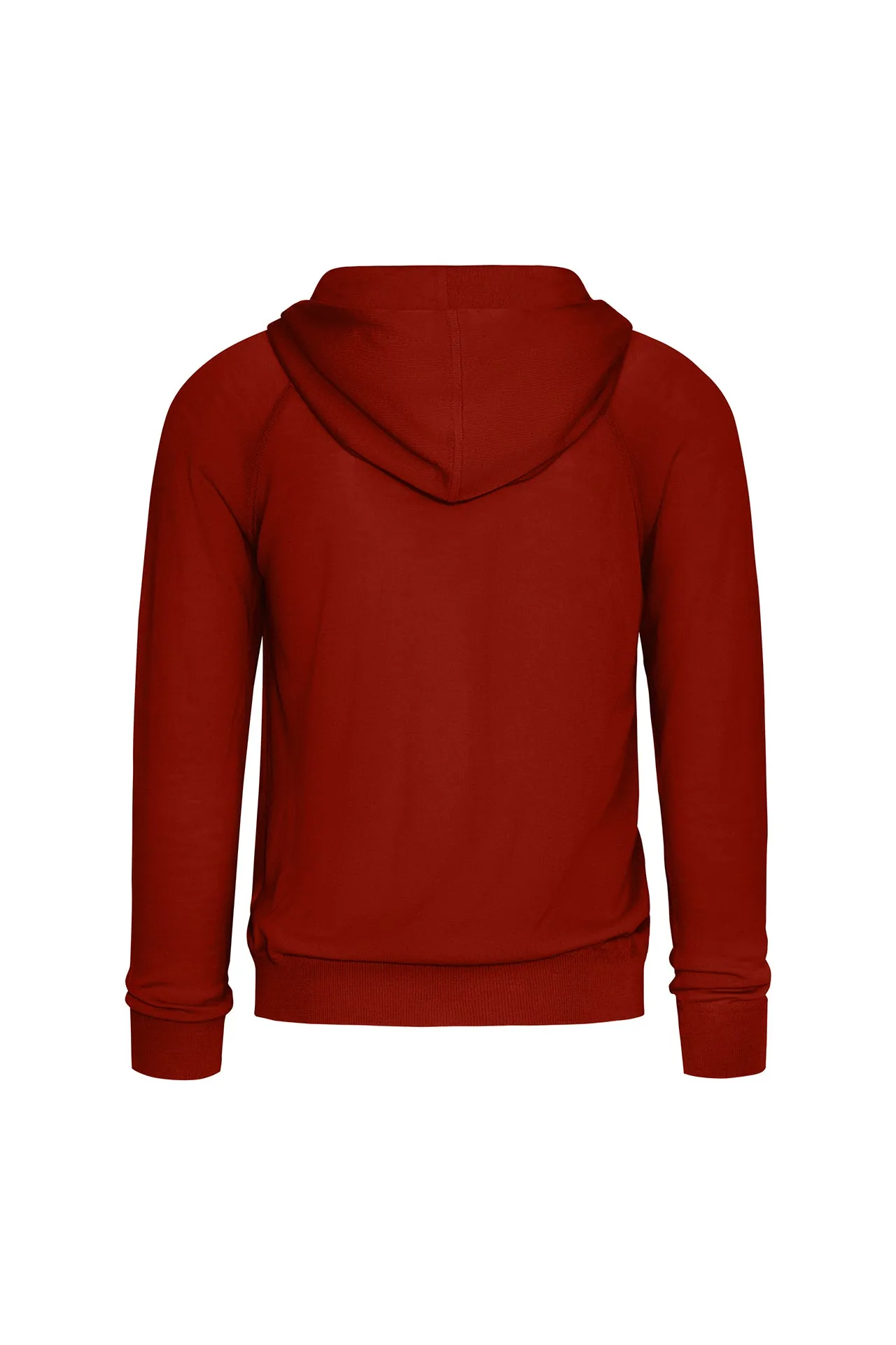 Wool Traveler Knit Zip-Front Hooded Sweater in Heathered Bark